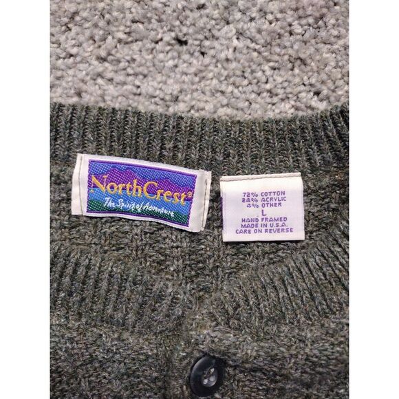 Vintage North Crest Sweater Mens Large Pullover Hand Framed Dad Grandpa USA - Picture 6 of 10